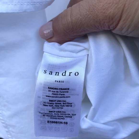 Sandro White Dress shirt (Tunic) - Picture 3 of 3